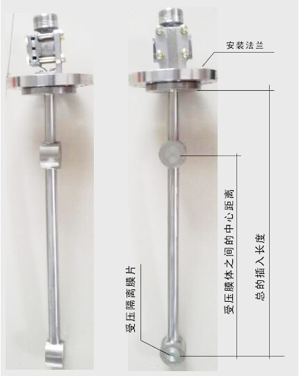 頂裝型差壓式密度計圖示