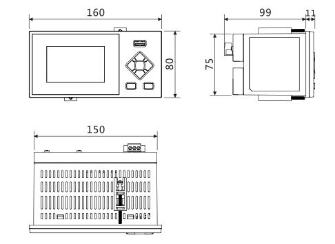 迷你型無紙記錄儀尺寸圖