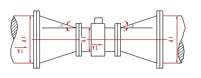 電磁流量計變徑示意圖