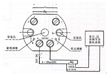 熱電偶一體化溫度變送器接線圖