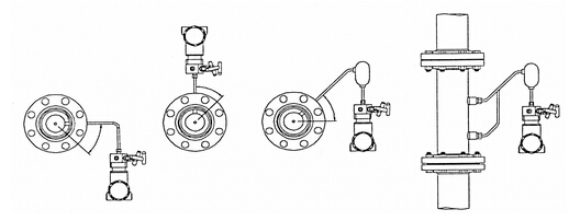 V錐氣體流量計安裝示意圖