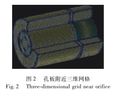 孔板流量計附近三維網格圖